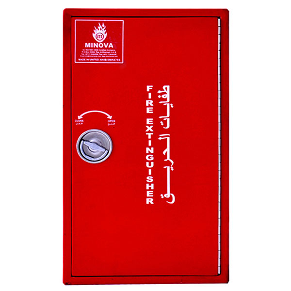 FIRE EXTINGUISHER CABINET SINGLE DOOR SURFACE MOUNTED MADE OF GRP SOLID DOOR